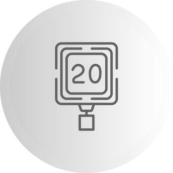 Speed Limit 20 Product Interface Visual Element vector