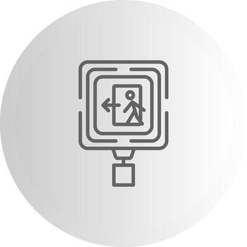 Left Exit Layered Symbol Graphic vector