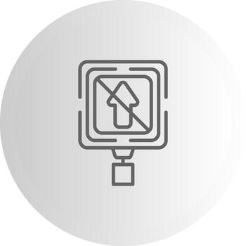 No Entry Dashboard UI Element Graphic vector