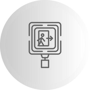 Emergency Exit Dynamic Design Feature Layout vector