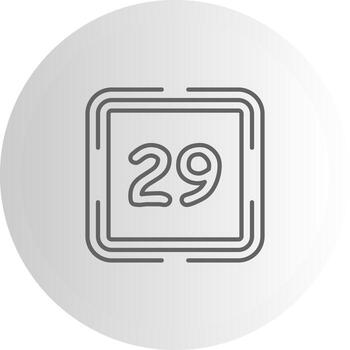 Counting Twenty Nine Simple Style Symbol Graphic vector