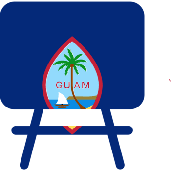 guam bandeira em branco borda png