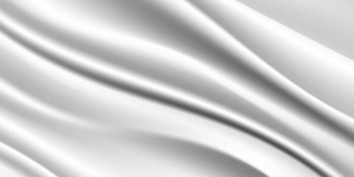 resumen blanco seda tela con suave fluido pliegues textura. vector