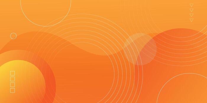 orange geometric abstract background overlap layer on bright space with lines effect decoration. Modern graphic design element circles style concept for banner, modern background. vector