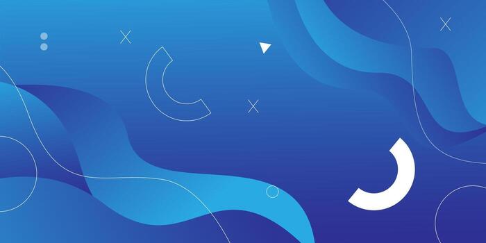 resumen azul degradado antecedentes con geométrico formas y ondulado líneas. vector