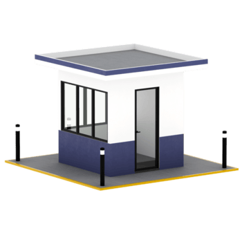 3d framställa säkerhet vakt bås modern strukturera med transparent bakgrund png