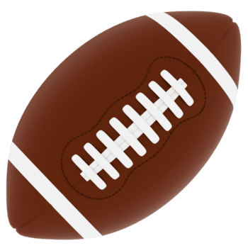 3d render american football ball with transparent background png