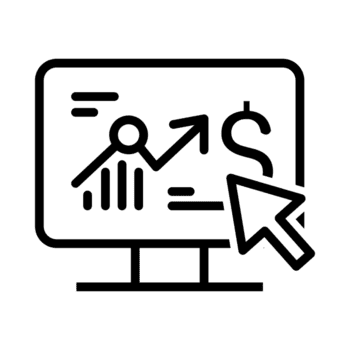 un computadora monitor con un grafico en eso png