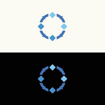 azul ciclo proceso diagrama con flechas y cuadrícula para negocio flujo de trabajo y datos fluir presentación vector