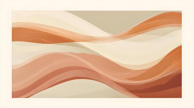 Abstract flowing shapes in earthy tones blend together seamlessly creating a warm and inviting aesthetic design. photo