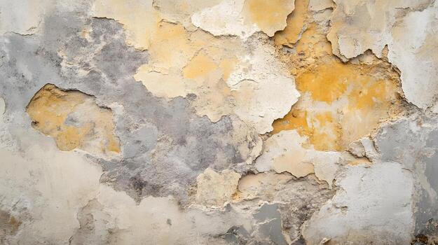 resumen ver de fuertemente resistido estuco pared con peladura pintar creando un texturizado superficie modelo. foto