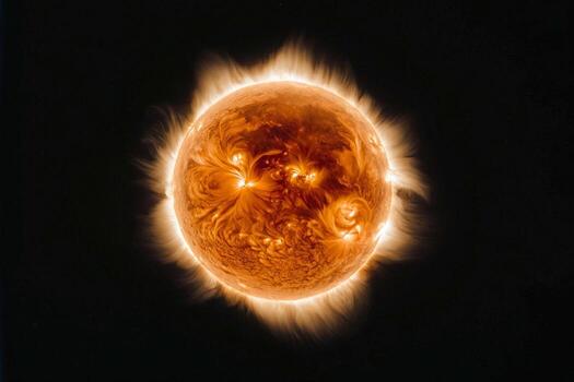 Flashes, storms on the Sun in space photo