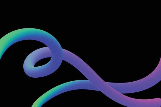 Abstract 3D Gradient Line Swirl for Backgrounds, Posters, Modern Web Design and Creative Projects vector