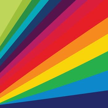 simple rainbow colorful abstract background design, Diagonal bands in rainbow colors create a vibrant abstract design. vector