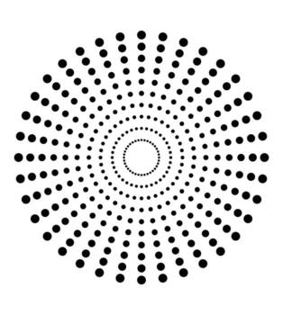 white and black Half-tone circle design a collection of round dotted frames, circular pattern borders, and abstract halftone graphic elements. vector