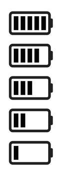 simple battery icon. Charge from high to low transition . vector