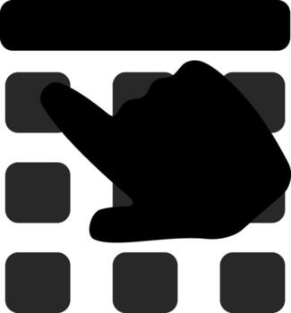 Inputting a PIN or password for authentication. vector