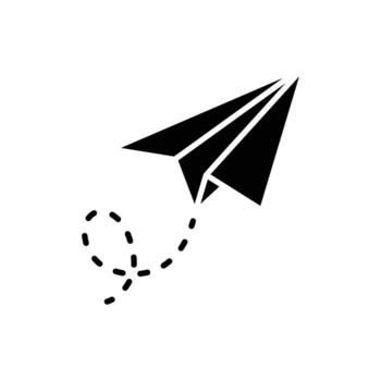 Paper Plane Solid Icon vector