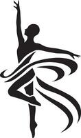 The Graceful Ballerina Silhouette vector