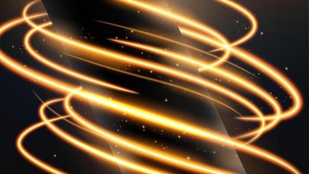 Abstract glowing light swirls design vector