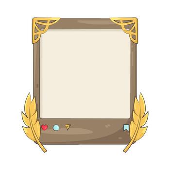 Decorative blank photo frame design vector