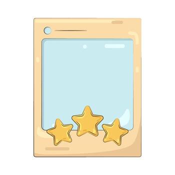 Blank frame with three stars vector