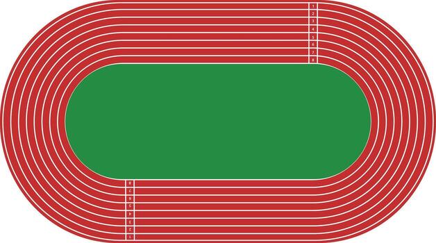 Top View Illustration of an Running Track vector