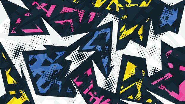 abstract background with colorful shapes and lines vector