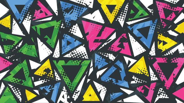 un vistoso modelo con triangulos y otro formas vector