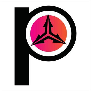 resumen geométrico símbolo en un circulo con degradado, moderno logo diseño vector