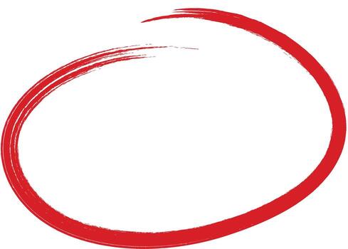 hand drawn red circle. Highlight hand written red color circle. Highligh marking circle elements. vector