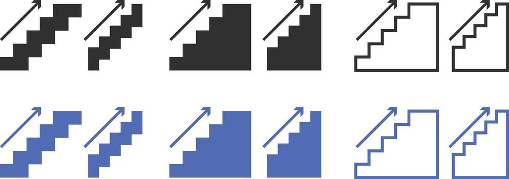 Next steps icon set. Next steps symbol vector
