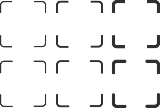 escanear icono colocar. exploración código símbolo. escanear qr código íconos colección vector