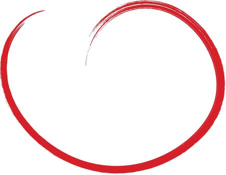 hand drawn red circle. Highlight hand written red color circle. Highligh marking circle vector
