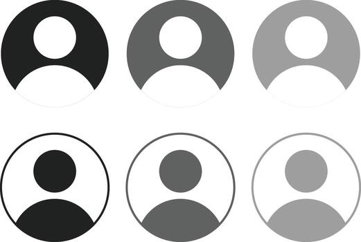 user profile icon set. Different style profile icons collection. Avatar symbols. User account signs vector
