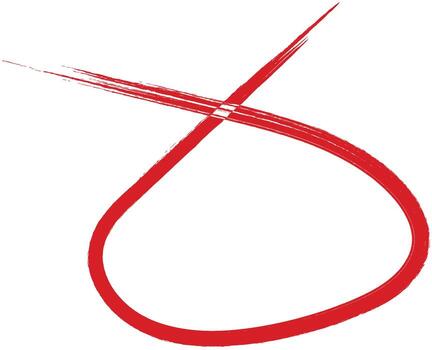 hand drawn red circle. Highlight hand written red color circle. Highlighting marking circle element template vector