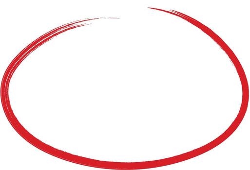 hand drawn red circle. Highlight hand written red color circle. Highlighting marking circle elements vector