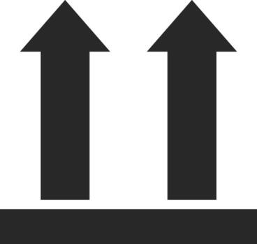 Upward two arrows icons sets. Two upward Pointing arrow vector