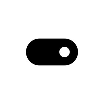 Clean Solid Toggle On Icon Minimal Black for Interface and Menu vector