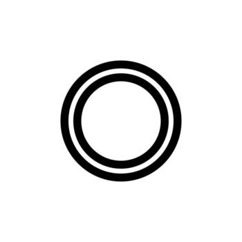 Clean Line Radio Button Thin Glyph for Dashboard and User Control vector