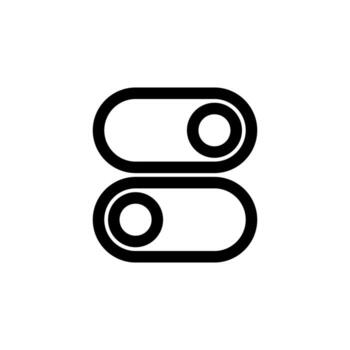 Simple Line Switch Black Thin Icon for Modern UI and App Design vector