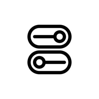 Line Switch Icon Thin Outline for Mobile App and Web Interface vector