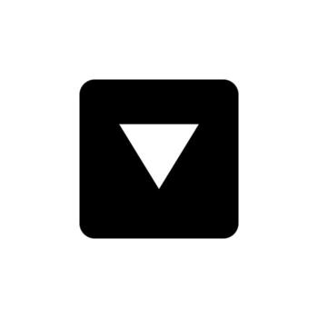Clean Solid Dropdown Icon Minimal Black for Interface and Forms vector