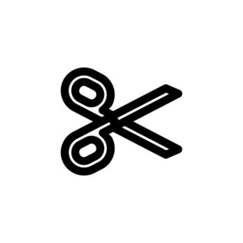 Clean Line Cut Thin Scissors Icon for Modern Design and Digital Tools vector