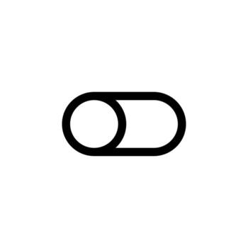 Line Toggle On Icon for App Settings, Web, and Interface Tools vector