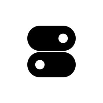 Modern Solid Switch Glyph for Digital System and Mode Toggle vector