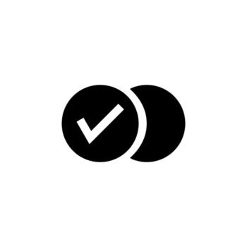 Solid Checkbox Icon for Task List, Forms, and Survey Design vector