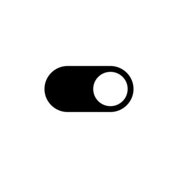 Modern Solid Toggle On Glyph for Digital System and Preferences vector