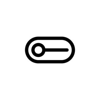 Elegant Line Toggle On Icon for Digital Features and Accessibility vector