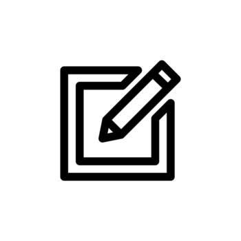 Clean Line Edit Thin Glyph Icon for Workflow, Dashboard, and Office Tools vector